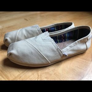 Toms Canvas Cream Classics Slip-on Shoes